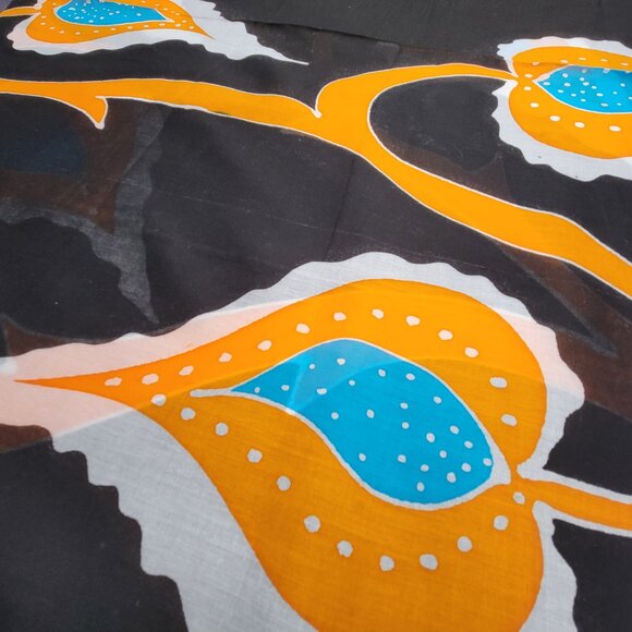 Cover Up Handpainted Cover-up, Halter Strapless Wrap Dress Cotton Batik Coverups - Picture 3 of 7